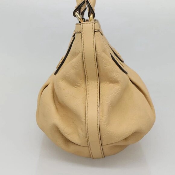 GUCCI GG Canvas Guccissima Tote Bag Leather Beige Gold - Picture 3 of 16